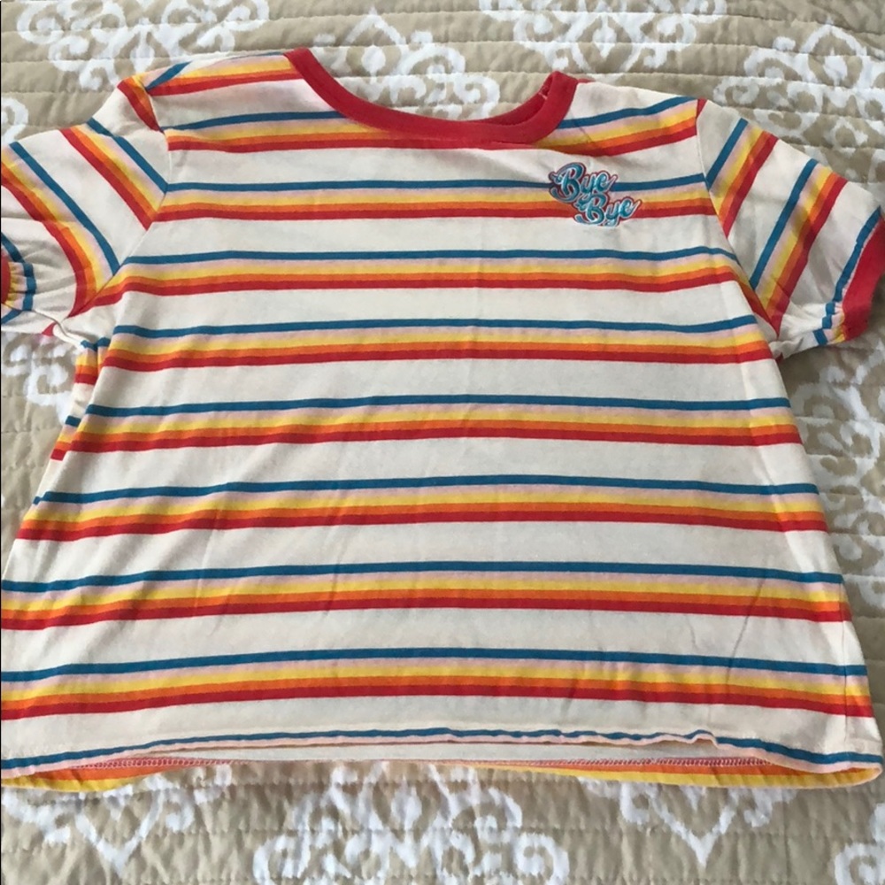 rainbow stripped top
